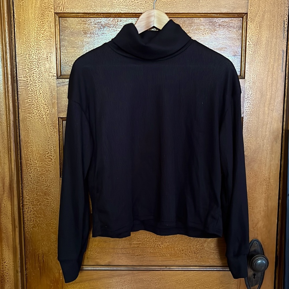 Black turtleneck sweater